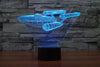 7 Color change Star Trek 3D Trek battleship LED Nightlight