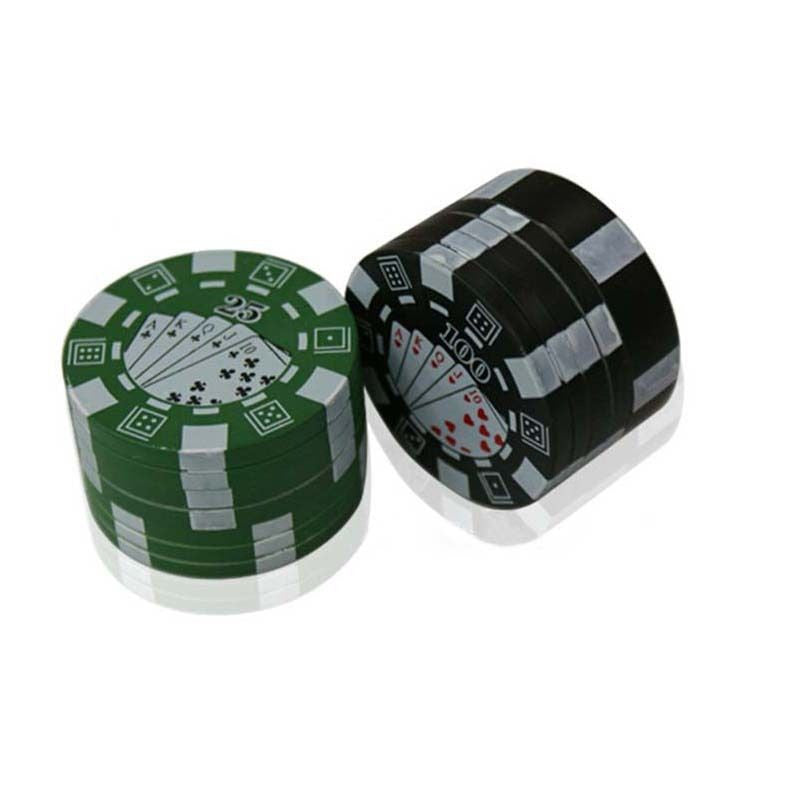 Three Layers Poker Style Tobacco Grinder Hand