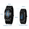 Wristwatch Men Women Steel blue Binary Luminous LED Electronic