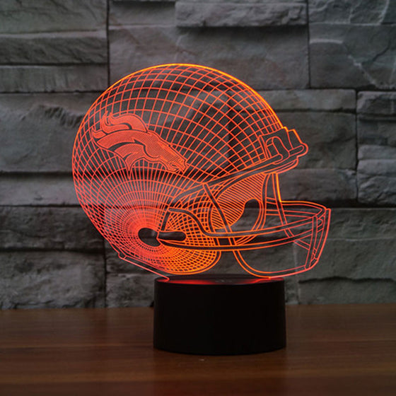 Denver Broncos Team Logo 3D Light LED