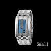 Wristwatch Men Women Steel blue Binary Luminous LED Electronic