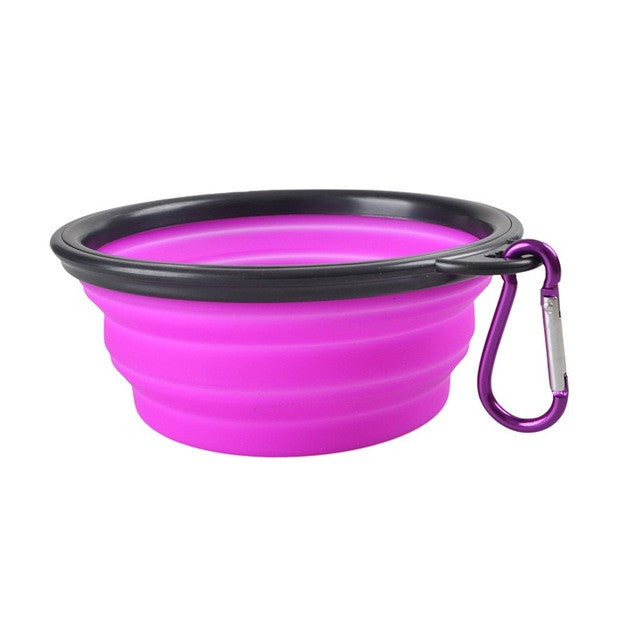 Pet Travel Bowl Silicone Collapsible Feeding Water Dish