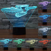 7 Color change Star Trek 3D Trek battleship LED Nightlight