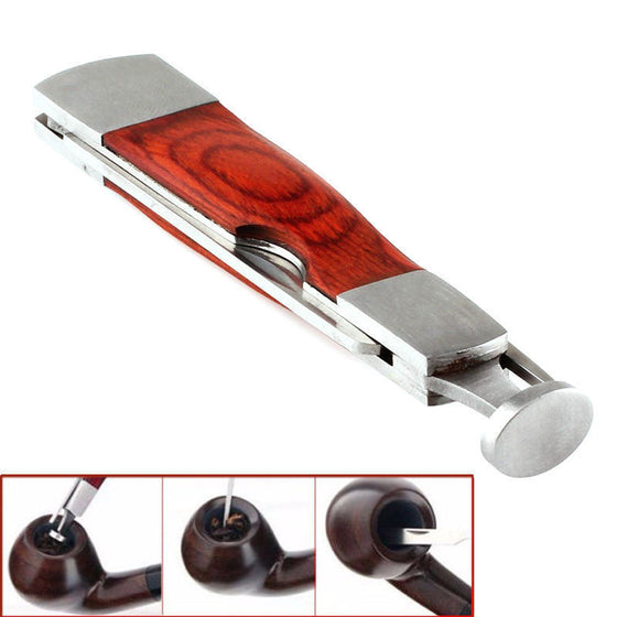 Red Wood Smoking Pipe Cleaning Tool 3 in 1