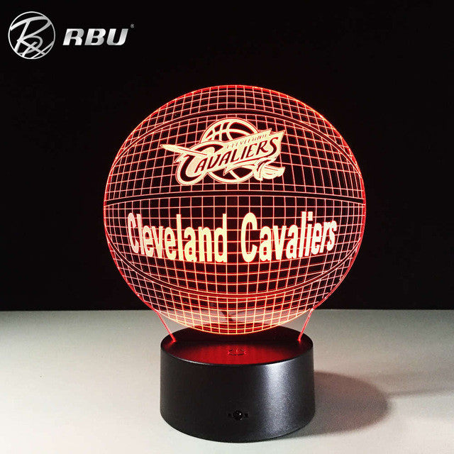 Chicago Bulls / Cleveland Cavaliers Team Logo 3D Light LED