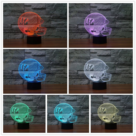 3D Night Light 7 Colors for Cincinnati Bengals