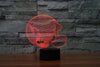 3D Night Light 7 Color for Arizona Cardinals fan