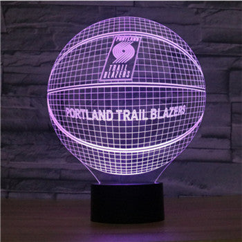 NBA Miami Heat / Houston Rockets / Toronto Raptors / New York Knicks Team LED 7color changing Night  light