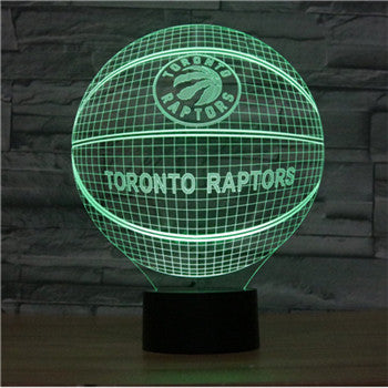 NBA Miami Heat / Houston Rockets / Toronto Raptors / New York Knicks Team LED 7color changing Night  light