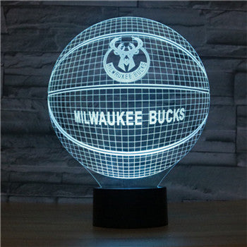 NBA Miami Heat / Houston Rockets / Toronto Raptors / New York Knicks Team LED 7color changing Night  light