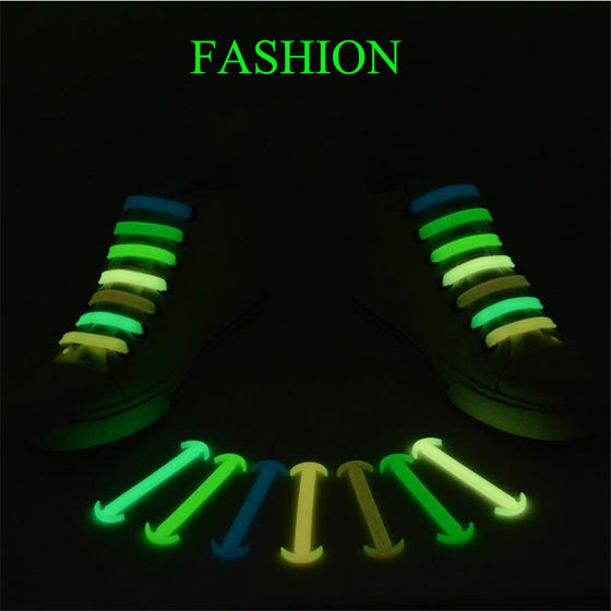 14 pcs/pack Silicone Light Shoe Lace Unisex