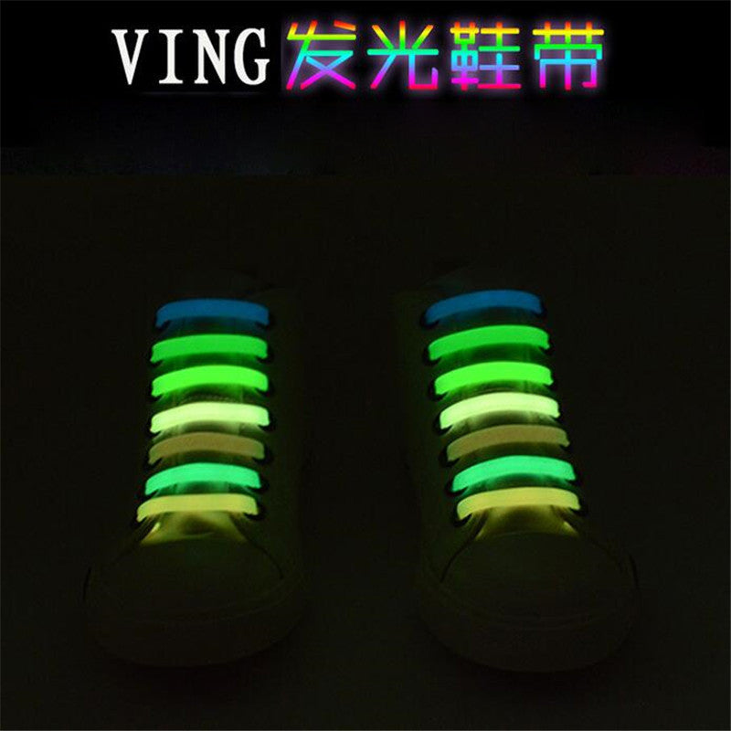14 pcs/pack Silicone Light Shoe Lace Unisex