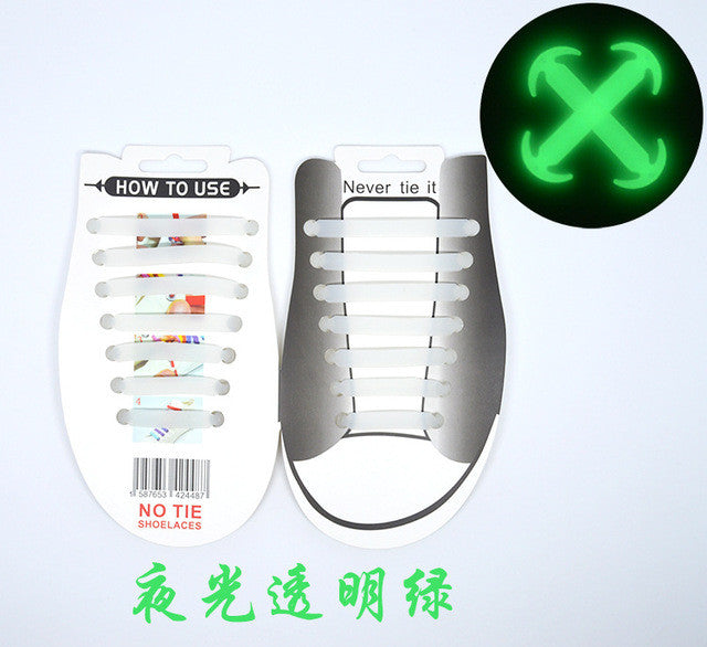 14 pcs/pack Silicone Light Shoe Lace Unisex