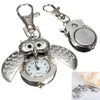 Pocket Watch Mini Metal Owl Jewelry Keychains