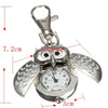 Pocket Watch Mini Metal Owl Jewelry Keychains