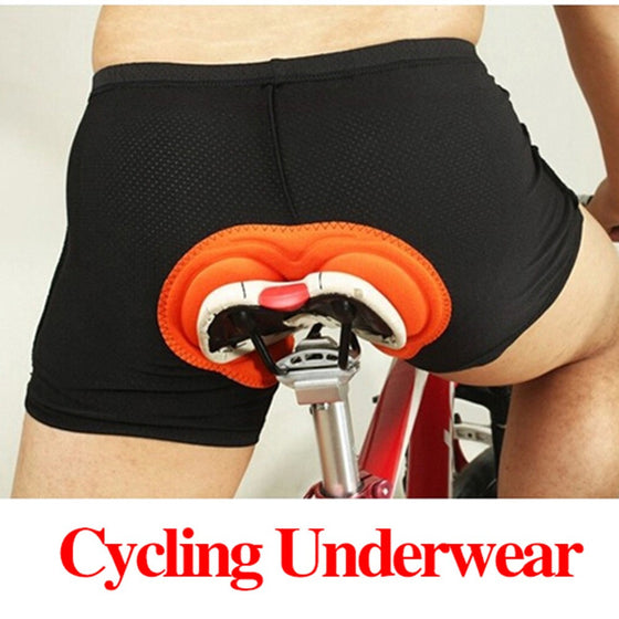 Unisex Black Bicycle Cycling Comfortable Underwear Silicon